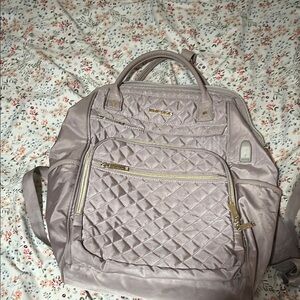Quilted Women's Backpack in Light Purple